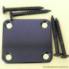 BLACK ELECTRIC GUITAR NECK PLATE 46x50MM SMALL